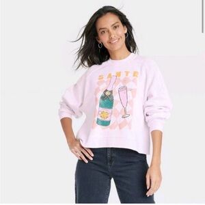 Grayson Threads NWT Sante Graphic Crew Neck Sweater
